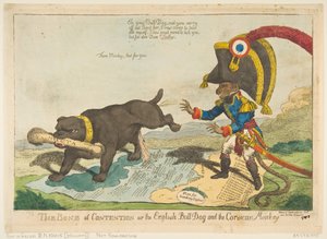 1803年6月14日，争用骨头或英国斗牛犬和科西嘉猴。