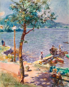 湖景，1893年。   作者 Charles de Meixmoron de Dombasle