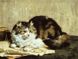 一只虎斑猫 作者 查尔斯·范登艾肯
