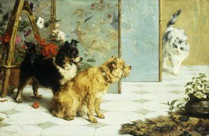 嬉戏的朋友，1892年 作者 查尔斯·范登艾肯