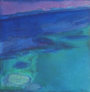 Cyanae Blue，1997年（石膏板上的油和釉）