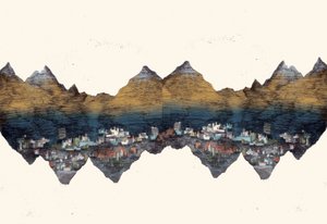 山峦回响, 2013 (干点蚀刻和数字) 作者 夏洛特奥尔