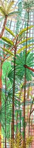 植物园》，2017年（毛笔画）。 作者 夏洛特奥尔