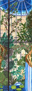 日本花园，2019年（毛笔）。 作者 夏洛特奥尔