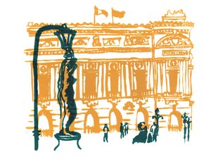 巴黎歌剧院, 2014 (丝网印刷) 作者 夏洛特奥尔