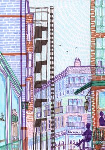 普伦茨劳尔伯格，2017年（毛笔）。 作者 夏洛特奥尔