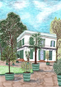 夏洛腾堡宫，2017年（毛笔）。 作者 夏洛特奥尔