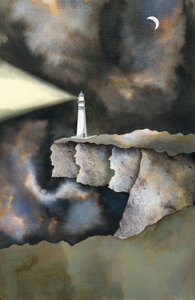 灯塔, 2013 (水墨和数字) 作者 夏洛特奥尔