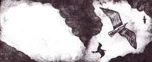 海鸥的故事》，2012年（干点蚀刻画和数字）。