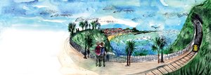 海鸥的故事》，2020年（水彩和钢笔）。 作者 夏洛特奥尔