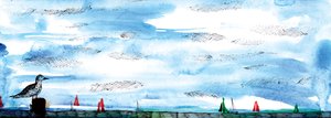 海鸥的故事》，2020年（水彩和钢笔）。 作者 夏洛特奥尔