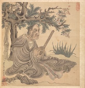 古代大师之后的绘画：罗汉（关修之后），1598-1652年。 作者 陈洪寿