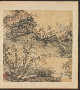 古代大师之后的绘画：秋天风景，1598-1652年。