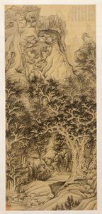 五个白内障山，1650年。 作者 陈洪寿