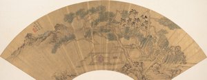 有人物的风景，1635年。 作者 陈继春