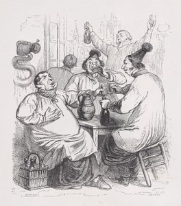 教区歌手》选自《贝朗热全集》，1836年。 作者 Cherrier