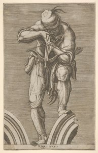 一个男人射出的十字弓，1579年。