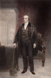 Portrait of Daniel Webster (1782-1852), by Harding, Chester (1792-1866). Mezzotint. Private Collection 作者 切斯特·哈丁（Chester Harding）