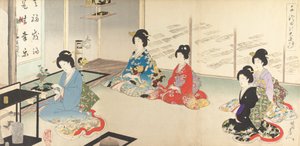 千代田内宫：第20号《轮流插花》，1895年8月。 作者 近信洋州