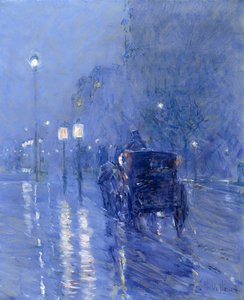 雨夜，1890 年代末（布面油画）