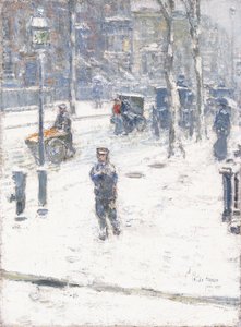 纽约第五大道暴风雪
