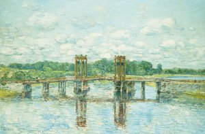 收费桥，新罕布什尔州，埃克塞特附近 作者 Childe Frederick Hassam