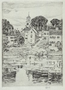 教堂塔楼，朴茨茅斯，1921 年 作者 柴尔德哈桑
