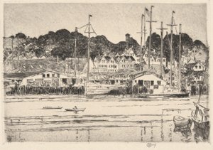 格洛斯特，内港，1919 年 作者 柴尔德哈桑