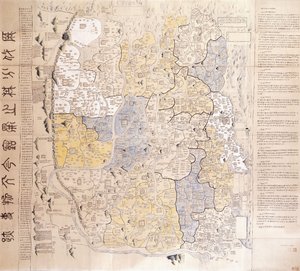 北部和南部首都的13个省的（行政区域）地图 作者 中文学校