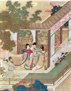 一个浪漫的会议，来自中国传统小说的插图（纸上的wc） 作者 中文学校