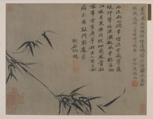 竹子的喷雾，可能是清朝（墨水在纸上）