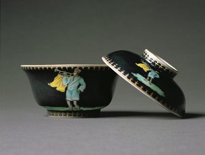 干隆时期（1736-95）c.1740（瓷器）的糖罐和盖子（另见314530）