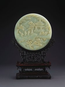 白玉圆桌屏 作者 中文学校