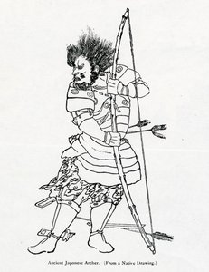 古代日本射手，来自马可波罗和Rustichello da Pisa的“马可波罗之旅”的插图，由Henry Yule翻译，1871年首次出版 作者 中文学校