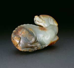 佛教狮子（青瓷） 作者 中文学校