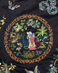 刺绣的浅蓝色汉服的非正式大衣，怀陶，十九世纪第三季度 作者 中文学校