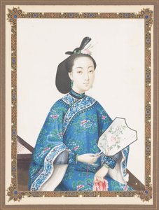 霍夫夫人的裱框肖像，约1850-70年 作者 中文学校