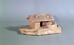 一个农场的丧葬模型，从Thanh Hoa，越南，汉代（兵马俑）