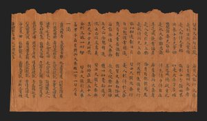 庄严经》手稿
成佛经》手稿（大同
大同市方广禅慧妙觉庄严经》(Fangguang chanhui miezui zhuangyan)
庄严成佛经》手稿，7-8世纪（桑皮纸墨迹）。 作者 中文学校