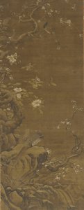 野鸡和冰雪覆盖的梅花，明朝或清朝，15至18世纪