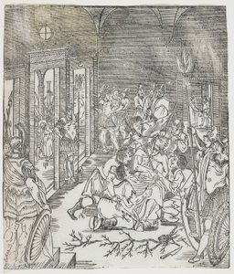 基督嘲笑，1637年（木版画） 作者 中文学校