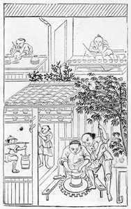 转动盆地，从中国制造的一系列插图（整个系列见384116和384117） 作者 中文学校