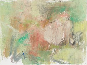 抽象构图，油画素描/研究，2020 年（亚麻画布上的混合媒介油画和油画棒）