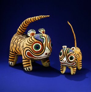 老虎（彩绘布）（另见235788） 作者 清时代中文学校