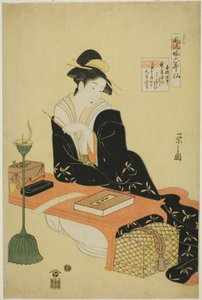 诗仙六首》（Furyu yatsushi rokkasen）的典雅模仿：神官纪胜 作者 Chobunsai eisi