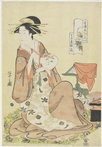 Cho_jiya House的Hinazuru，c。 1794-1795 作者 Chobunsai eisi