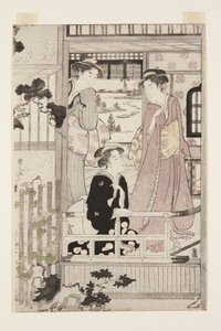 牵牛花 (Asagao)（彩色木版画） 作者 Chobunsai eisi