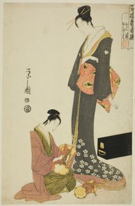 Ohana和Ofuku，选自 "妓院艺妓选集 "系列 作者 Chobunsai eisi