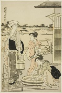 小野小町洗抄本》，选自《时尚七小町》系列 作者 Chobunsai eisi