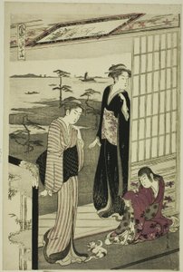 须磨，选自 "源氏物语的时尚模仿（Furyu yatsushi Genji）"系列